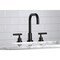 Kingston Brass FSC8930CML Manhattan Widespread Bathroom Faucet W/ Brass Pop-Up, Black FSC8930CML - alternate 5